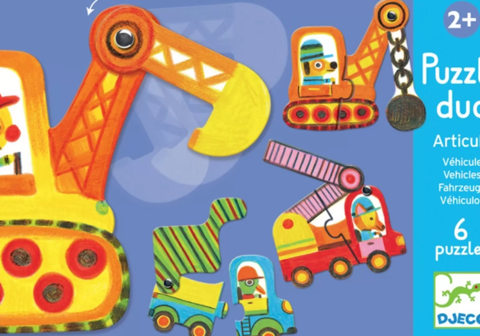 Djeco - Puzzle Duo Vehicles