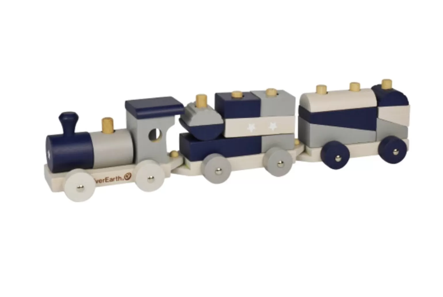 Fashion Wooden Train With Sorting Blocks Pastel Wooden Toys