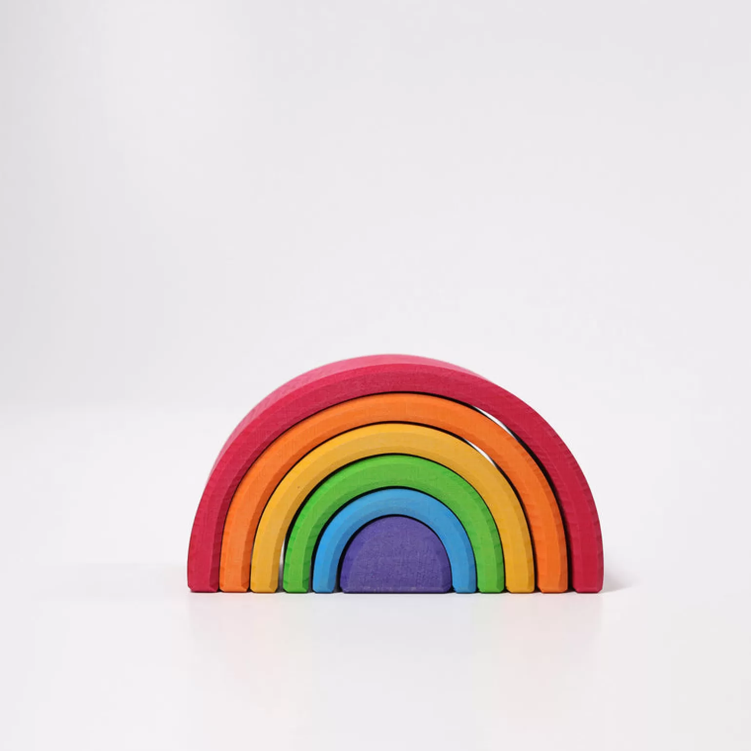 Grimm's Grimms - Wooden Colored Rainbow Medium 6 Pieces