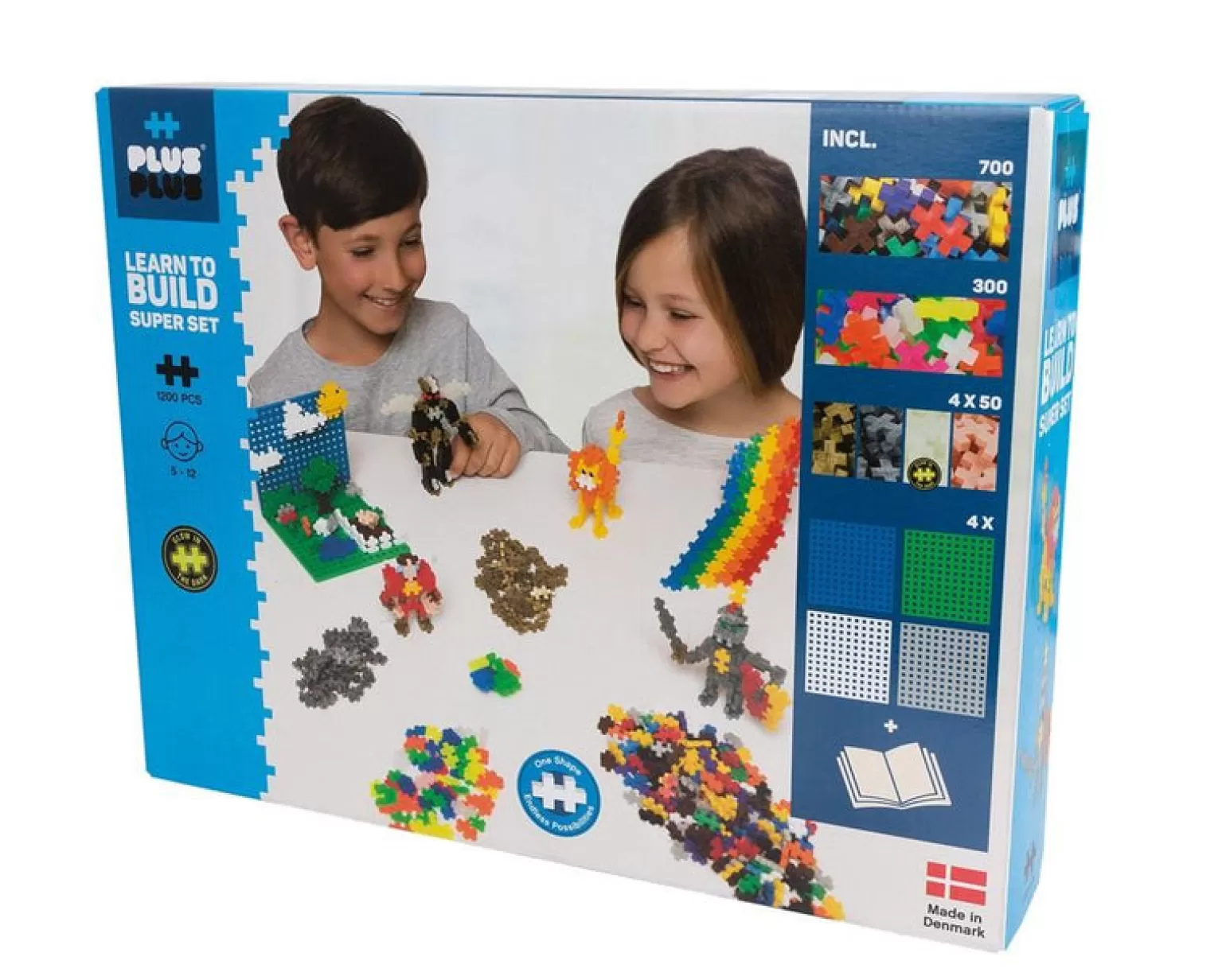 Plus Plus - Basic- Learn To Build Super Set, 1200 Pieces
