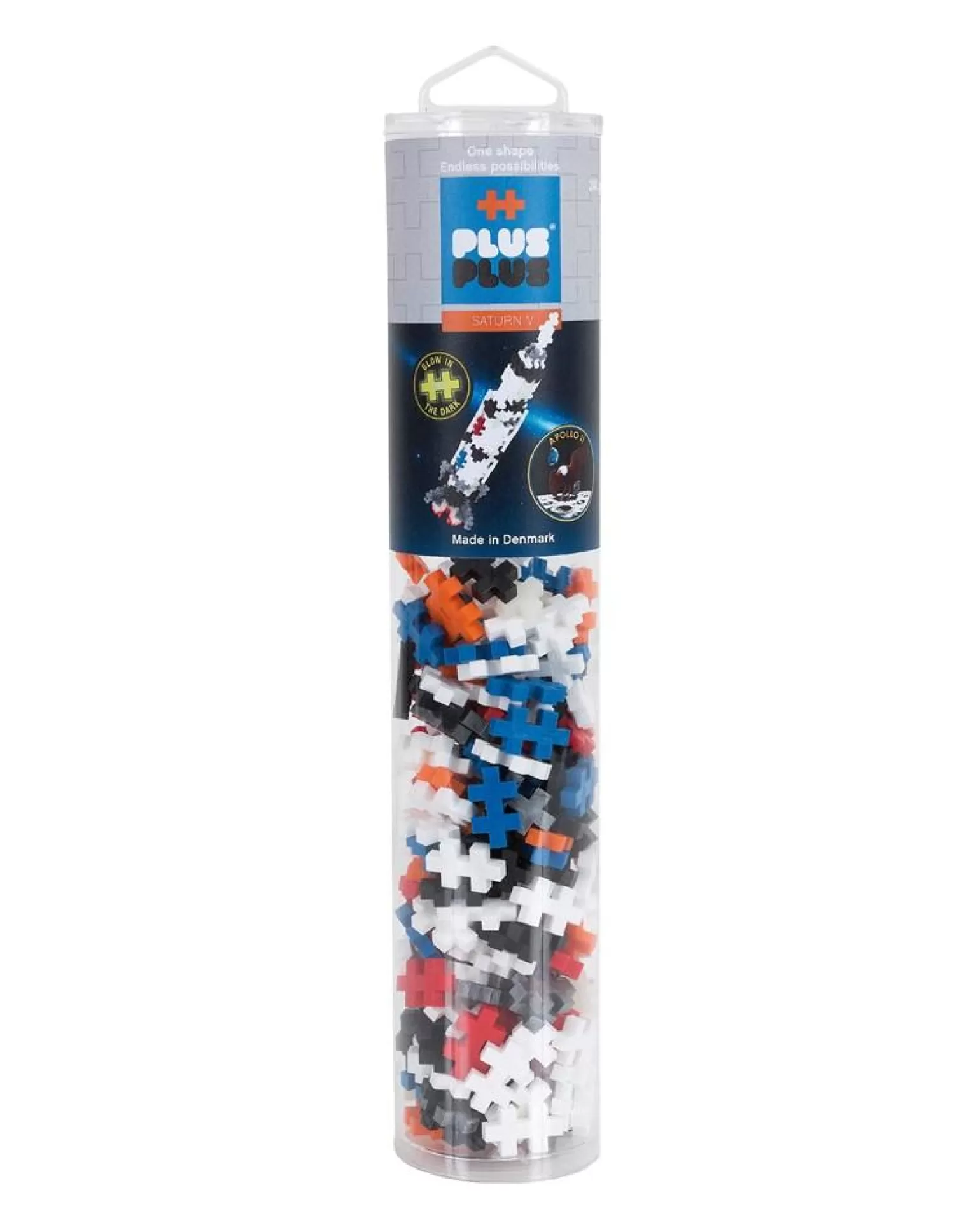 Plus Plus - Rocket 240 Pieces, Glow In The Dark Tube